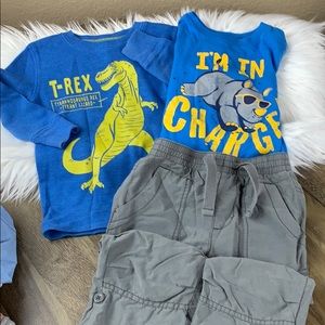 SET:  Two Long Sleeved Tees and One Cargo Pants